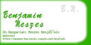 benjamin meszes business card